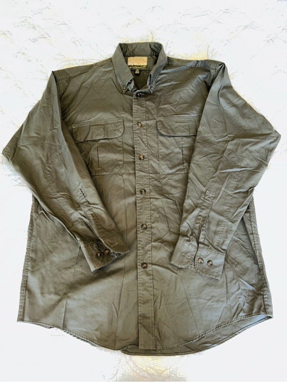 CABELA’S OUTFITTERS - Featherweight Field Shirt - Olive Drab - Men’s Size Large